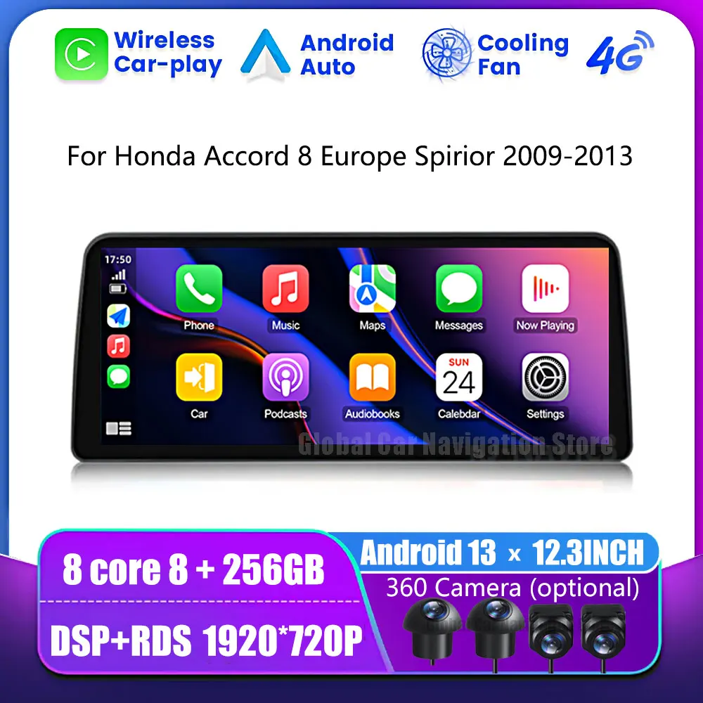 Автомобильный мультимедийный плеер 12,3 дюйма для Honda Accord 8 Europe Spirior 2009-2013 Android 13 Octa Core 8 + 128G стерео BT Carplay Wifi
Автомобильный мультимедийный плеер 12,3 дюйма для Honda Accord 8 Europe Spirior 2009-2013 Android 13 Octa Core 8 + 128G стерео BT Carplay Wifi