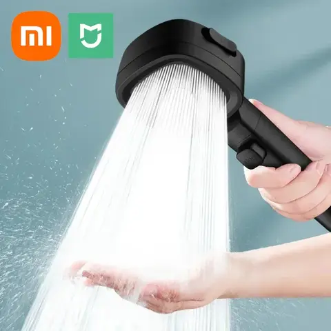 ראש מקלחת בלחץ גבוה של Xiaomi עם 3 מצבים, מסנן מתכוונן, סט ראש מקלחת חדש לחדר האמבטיה החכם, אביזרים למקלחת