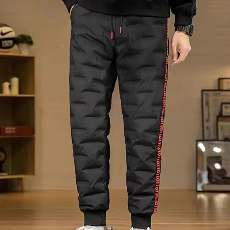 Drawstring Down Padded Men's Pants Outdoor Warm Padded Sweatpants Loose Jogging Thickened Cotton Pants Thermal Down Trousers
Drawstring Down Padded Men's Pants Outdoor Warm Padded Sweatpants Loose Jogging Thickened Cotton Pants Thermal Down Trousers