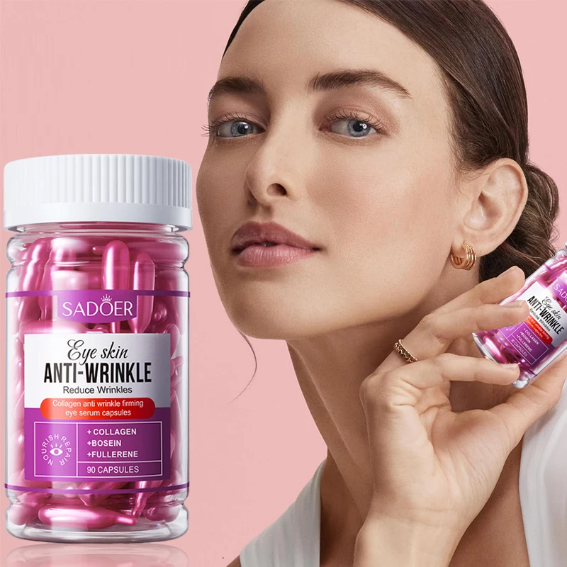 Collagen Anti-Wrinkle Firming Eye Essence Capsule, Facial Moisturizing Essence, Reduces Fine/Dry Lines Around Eyes, 90PCS/bottle
Collagen Anti-Wrinkle Firming Eye Essence Capsule, Facial Moisturizing Essence, Reduces Fine/Dry Lines Around Eyes, 90PCS/bottle