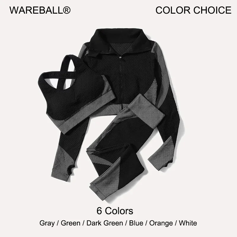 2/3Pcs Women Yoga Suit Seamless Knitted Yoga Pants Leggings Clothing Zipper Long Sleeve Crop Top Fitness Wear Sportswear Gym Set
2/3Pcs Women Yoga Suit Seamless Knitted Yoga Pants Leggings Clothing Zipper Long Sleeve Crop Top Fitness Wear Sportswear Gym Set
