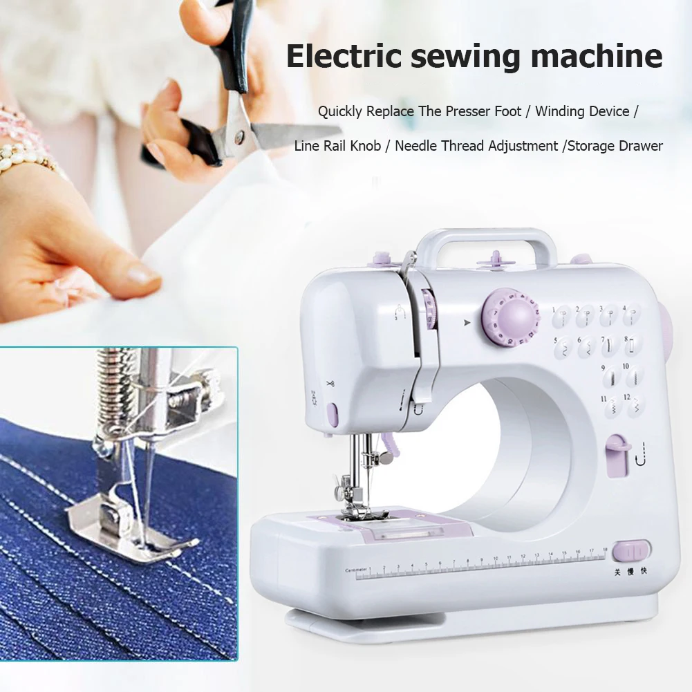 505A Small Sewing Machine Double Speeds Crafting Mending Machine 12 Built-In Stitches Travel Sewing Machines Great for Beginners
505A Small Sewing Machine Double Speeds Crafting Mending Machine 12 Built-In Stitches Travel Sewing Machines Great for Beginners