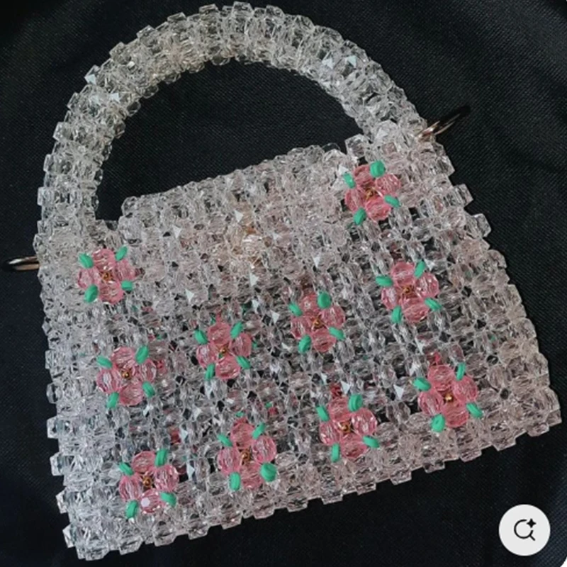 Spring Summer New Flower Design Handmade Bead Bags Making Transparent Women's Bag Customizable Color Casual Versatile Handbag
Spring Summer New Flower Design Handmade Bead Bags Making Transparent Women's Bag Customizable Color Casual Versatile Handbag