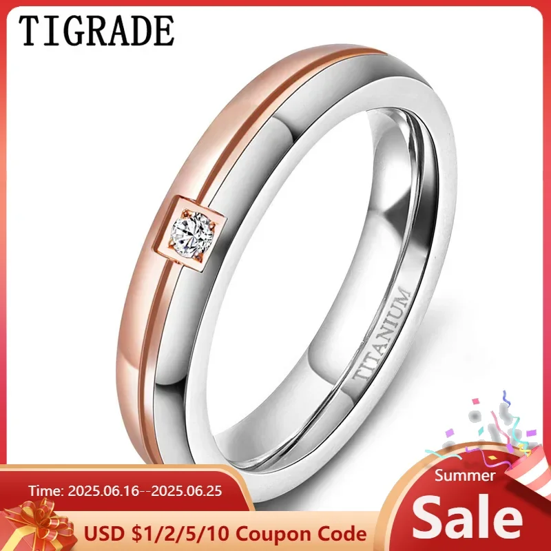 Tigrade Titanium Rings for Women 4mm Couple Engagement Wedding Bands Man CZ Inlaid Size 5 to Size 12 Custom Engraving For Lover
Tigrade Titanium Rings for Women 4mm Couple Engagement Wedding Bands Man CZ Inlaid Size 5 to Size 12 Custom Engraving For Lover