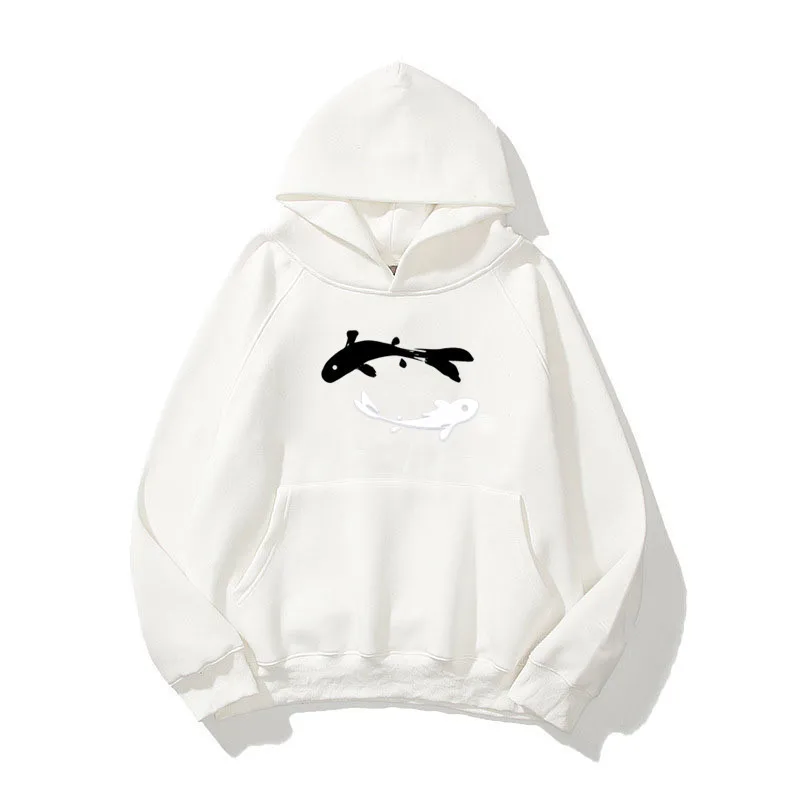 Autumn fashion men's new cartoon fun yin-yang double fish print pattern casual loose long sleeved hooded sweatshirt
Autumn fashion men's new cartoon fun yin-yang double fish print pattern casual loose long sleeved hooded sweatshirt