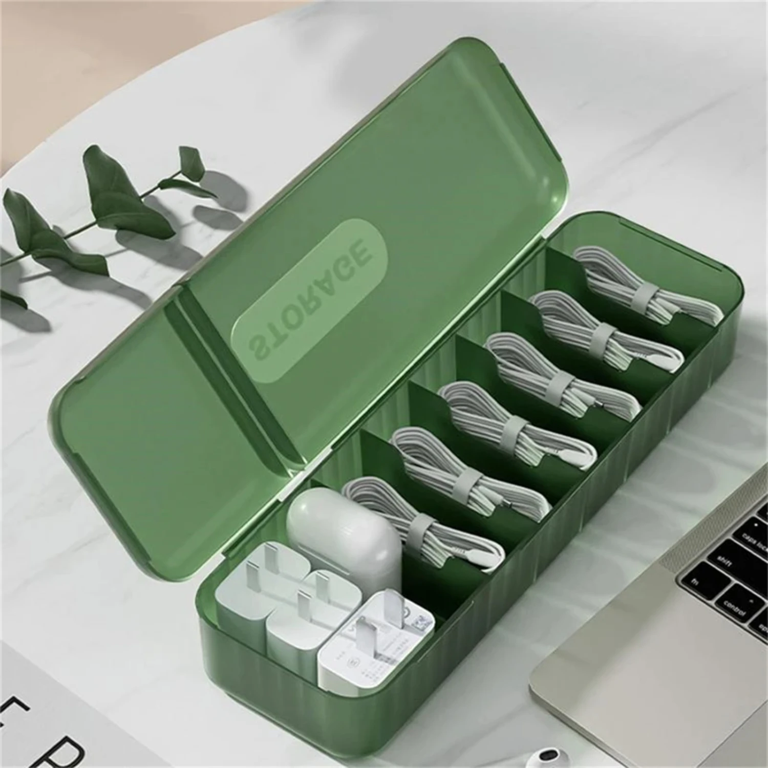 Cable Box Organizer Charger Cord Box With 7 Compartments Reusable Data Cable Case Or Travel
Cable Box Organizer Charger Cord Box With 7 Compartments Reusable Data Cable Case Or Travel