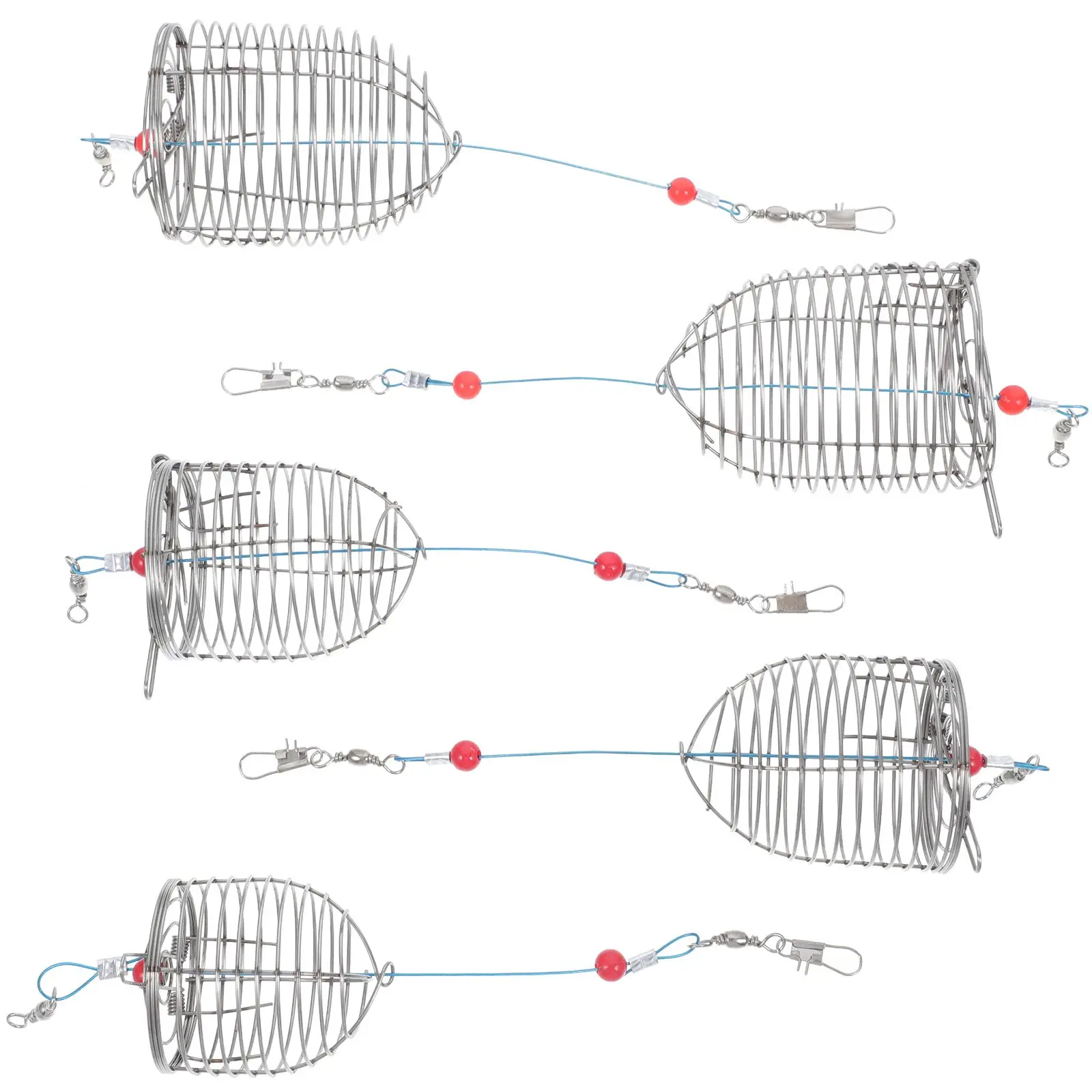 5 Pcs Stainless Steel Bait Cage Holder Trap Feeder Basket Small Red Baskets for Fishing
5 Pcs Stainless Steel Bait Cage Holder Trap Feeder Basket Small Red Baskets for Fishing