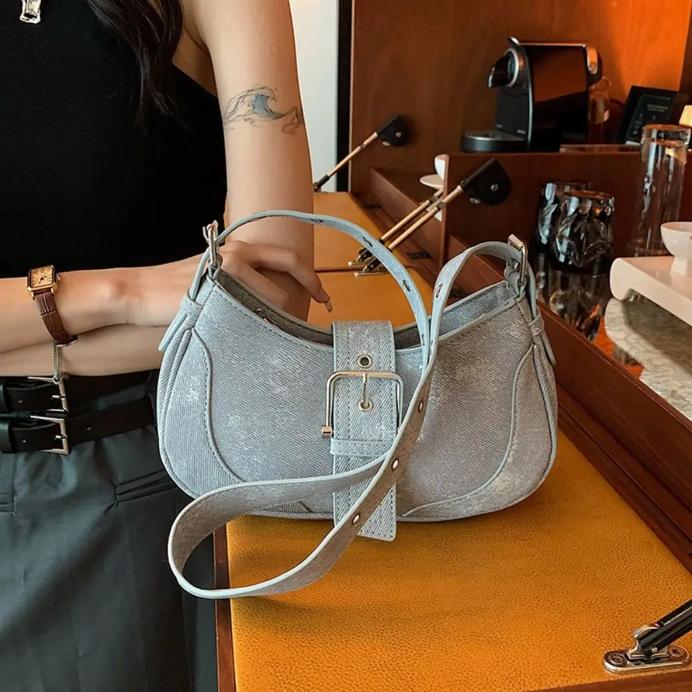 Elegant Half Moon Bag Denim Shoulder Bag Hobo Bag Solid Color Underarm Bag Fashion Design Handbag Korean Style Handbag Shopping
Elegant Half Moon Bag Denim Shoulder Bag Hobo Bag Solid Color Underarm Bag Fashion Design Handbag Korean Style Handbag Shopping