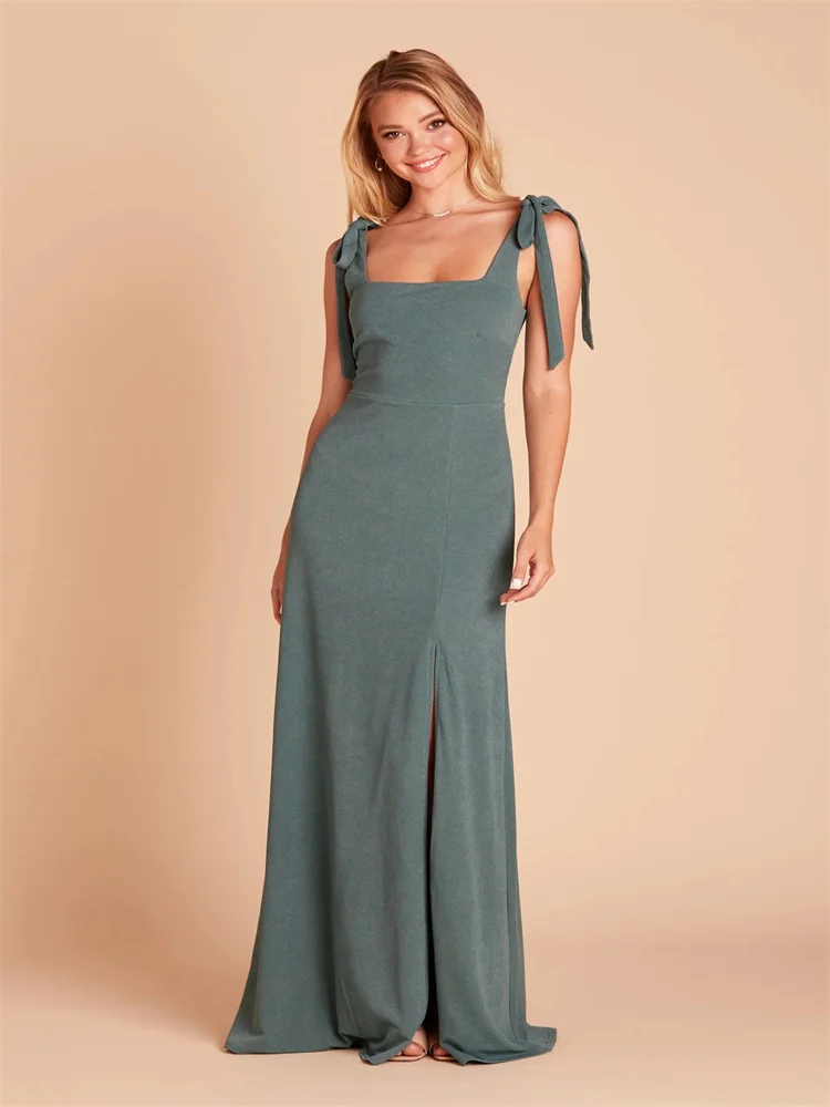 New Arrival Straight Spaghetti Straps Neckline Floor-Length Chiffon Bridesmaid Dress Elegant Zipper Back Gowns For Wedding Guest
New Arrival Straight Spaghetti Straps Neckline Floor-Length Chiffon Bridesmaid Dress Elegant Zipper Back Gowns For Wedding Guest