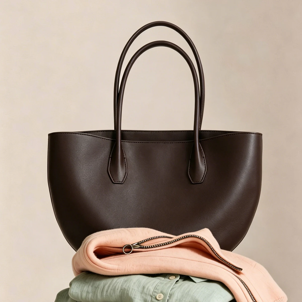 Alger Semi-Circle Tote Bag, Original Masoni Top-Grain Leather Large Capacity Underarm Bag, Hand-Stitched Waxed Thread Hand & Sho
Alger Semi-Circle Tote Bag, Original Masoni Top-Grain Leather Large Capacity Underarm Bag, Hand-Stitched Waxed Thread Hand & Sho