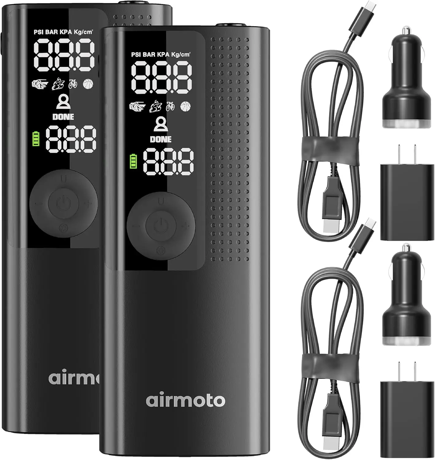 Tire Inflator Portable Air Compressor with Power Kit for Charging at Home and on The Road - Cordless Air Pump for Car Tires
Tire Inflator Portable Air Compressor with Power Kit for Charging at Home and on The Road - Cordless Air Pump for Car Tires