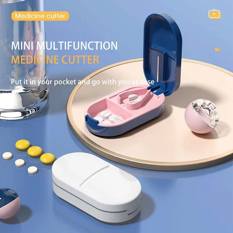 Pill Cutter With Invisible Storage Box Portable 2 In 1 Mini Drug Tablet Medicine Dustproof Divider Organizer Crusher Pill Box
Pill Cutter With Invisible Storage Box Portable 2 In 1 Mini Drug Tablet Medicine Dustproof Divider Organizer Crusher Pill Box