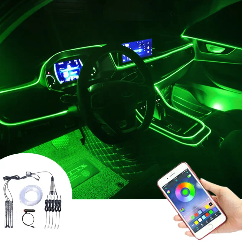 Car accessories interior decorate atmosphere light 12V RGB LED fiber car led strips app ambient light in car
Car accessories interior decorate atmosphere light 12V RGB LED fiber car led strips app ambient light in car