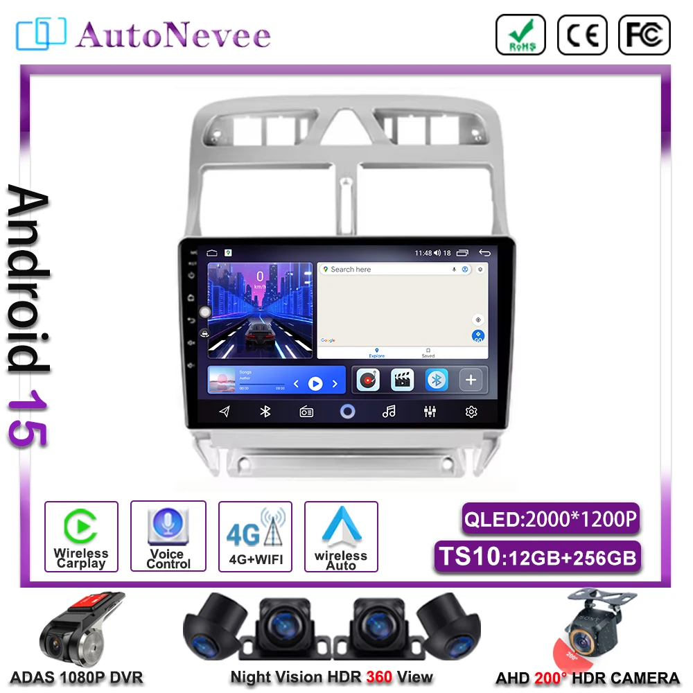 Android 15 Car For Peugeot 307 1 2001 - 2008 Autoradio Touchscreen Radio lettore Video multimediale navigazione Stereo Carplay
Android 15 Car For Peugeot 307 1 2001 - 2008 Autoradio Touchscreen Radio lettore Video multimediale navigazione Stereo Carplay