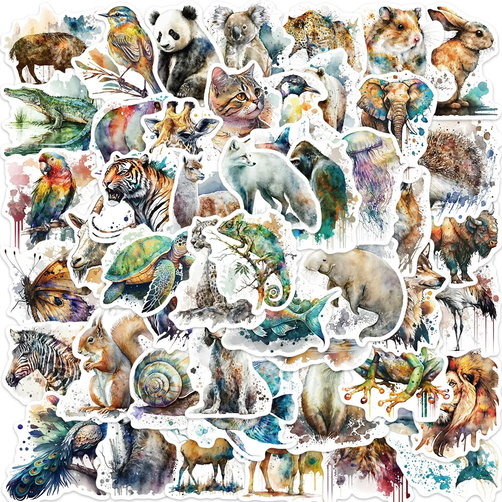 50pcs Cartoon Watercolor Animal Series Graffiti Stickers Suitable for Laptop Helmet Desktop Decoration DIY Sticker Toys
50pcs Cartoon Watercolor Animal Series Graffiti Stickers Suitable for Laptop Helmet Desktop Decoration DIY Sticker Toys