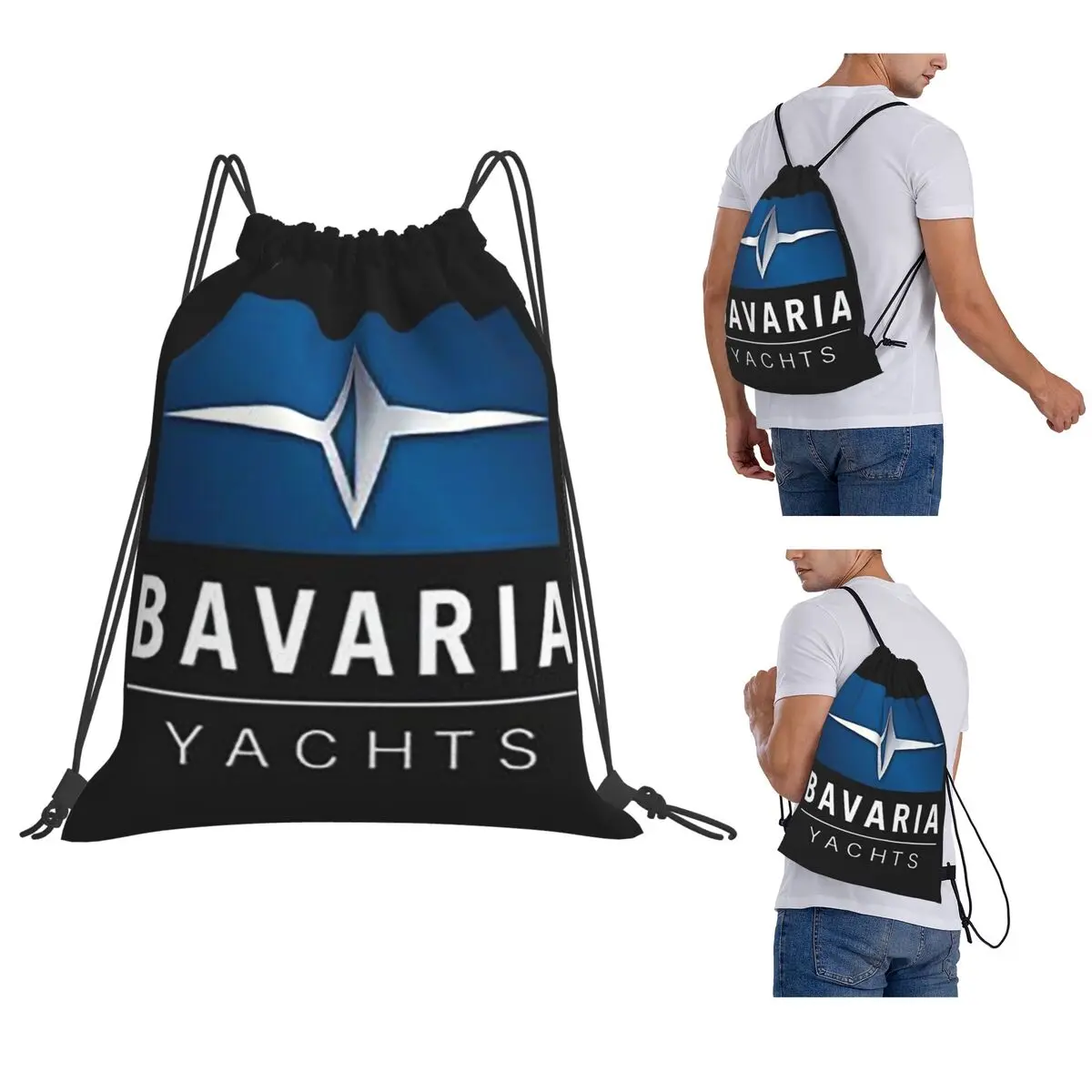 Bavaria Yachts Blue Silver Logo Backpacks Fashion Drawstring Bags Sports Bag Book Bags for Man Woman Students
Bavaria Yachts Blue Silver Logo Backpacks Fashion Drawstring Bags Sports Bag Book Bags for Man Woman Students