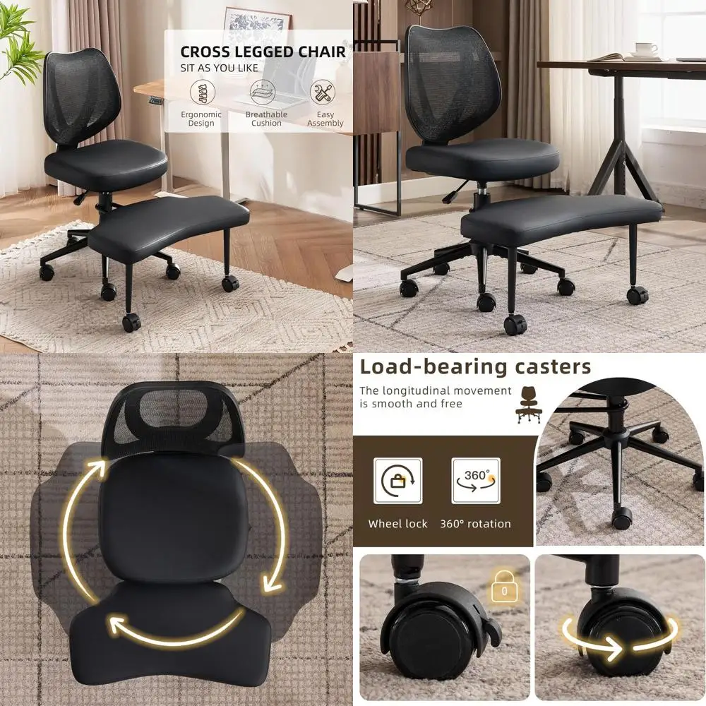 Эргономичное поворотное кресло для медитации с поясничной поддержкой и регулировкой высоты для дома, офиса и занятий йогой
Эргономичное поворотное кресло для медитации с поясничной поддержкой и регулировкой высоты для дома, офиса и занятий йогой