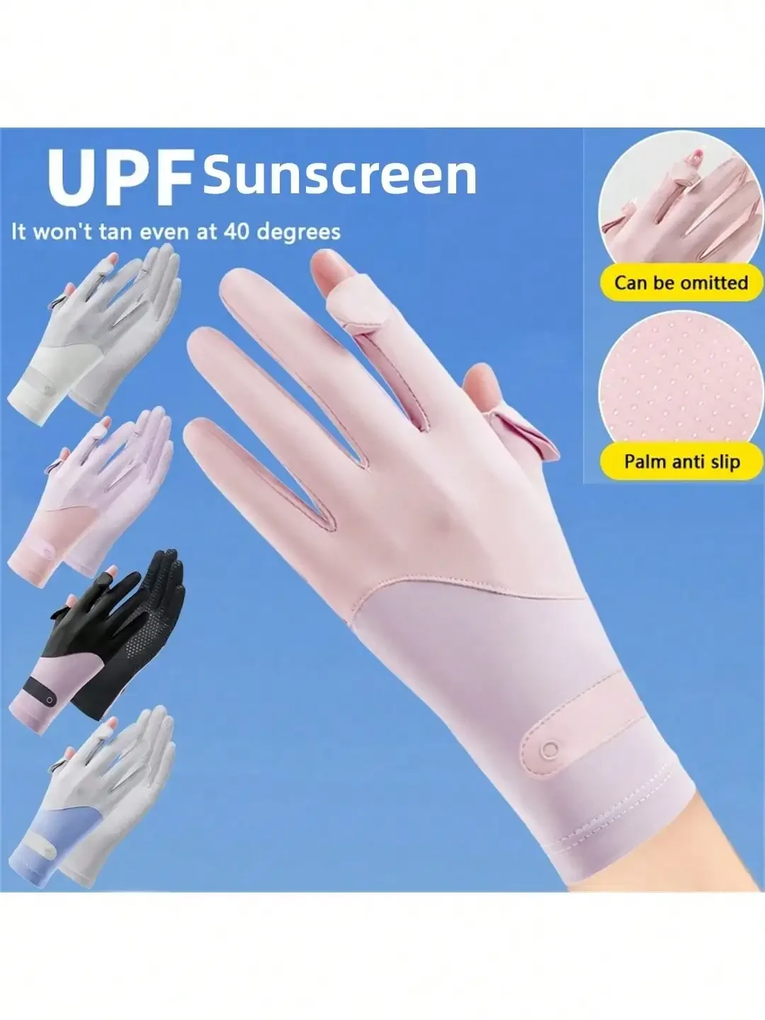 1 Pair Women Breathable Ice Silk UV Protection Gloves, Thin Fingerless Touchscreen Gloves, For Driving Riding, Cool And Comfortable, Gift For Girlfriend/Mother
1 Pair Women Breathable Ice Silk UV Protection Gloves, Thin Fingerless Touchscreen Gloves, For Driving Riding, Cool And Comfortable, Gift For Girlfriend/Mother