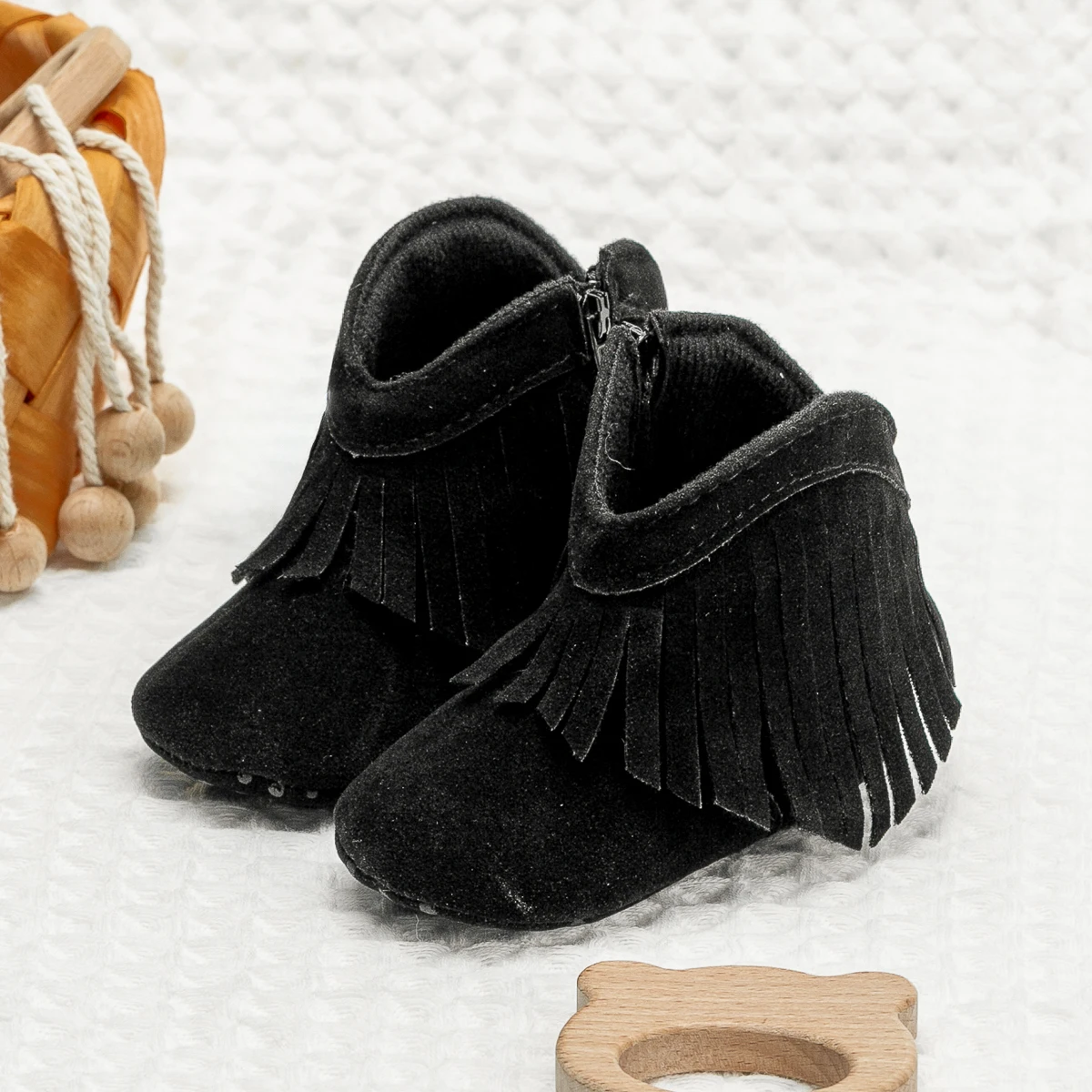 Baby Little Booties Vintage Tassel Anti-slip Sole 0-18 Months Girls PU Cotton Soft Bottom Prewalking Shoes for Boys and Girls
Baby Little Booties Vintage Tassel Anti-slip Sole 0-18 Months Girls PU Cotton Soft Bottom Prewalking Shoes for Boys and Girls