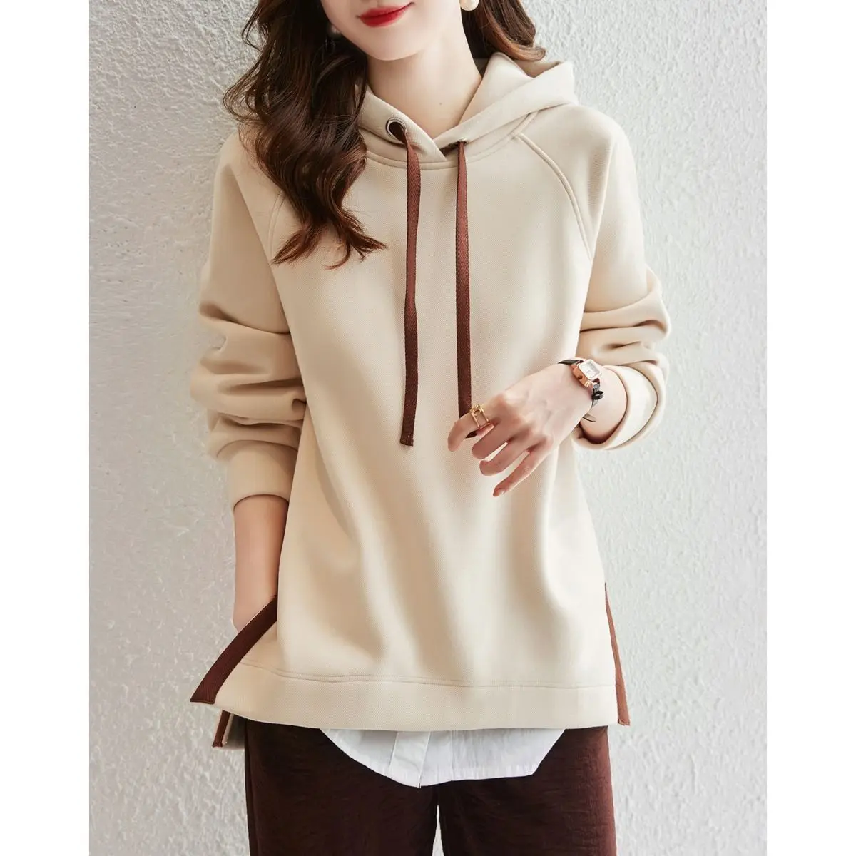 Hooded Cotton Hoodies Winter For Women Pocket Geometric Knit Fabric Slight Stretch Regular Fleece-Lined Euro-American Patchwork
Hooded Cotton Hoodies Winter For Women Pocket Geometric Knit Fabric Slight Stretch Regular Fleece-Lined Euro-American Patchwork