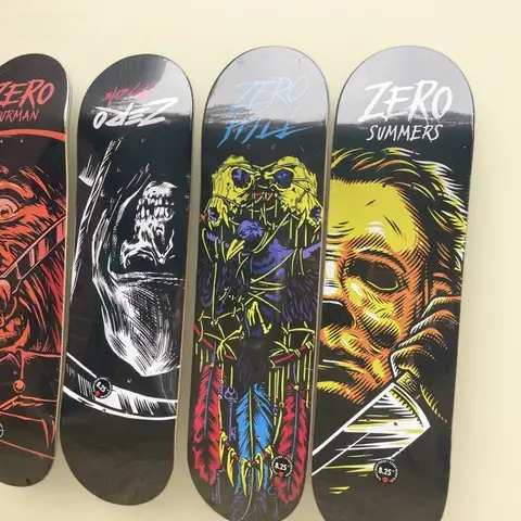 Deck de skateboard Zero – Érable 100 % canadien, 7 plis, plusieurs tailles (7,75/8,0/8,25/8,5 pouces), double bascule, comprend Griptape