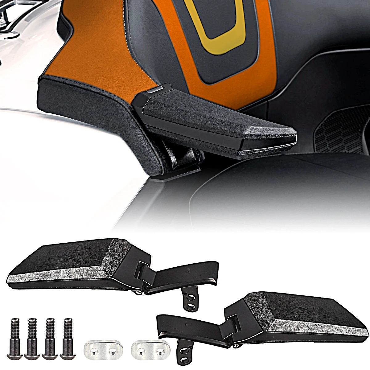 Motorcycle Rear Passenger Black Armrests For Honda 2018-2020 GL1800 Gold Wing
Motorcycle Rear Passenger Black Armrests For Honda 2018-2020 GL1800 Gold Wing