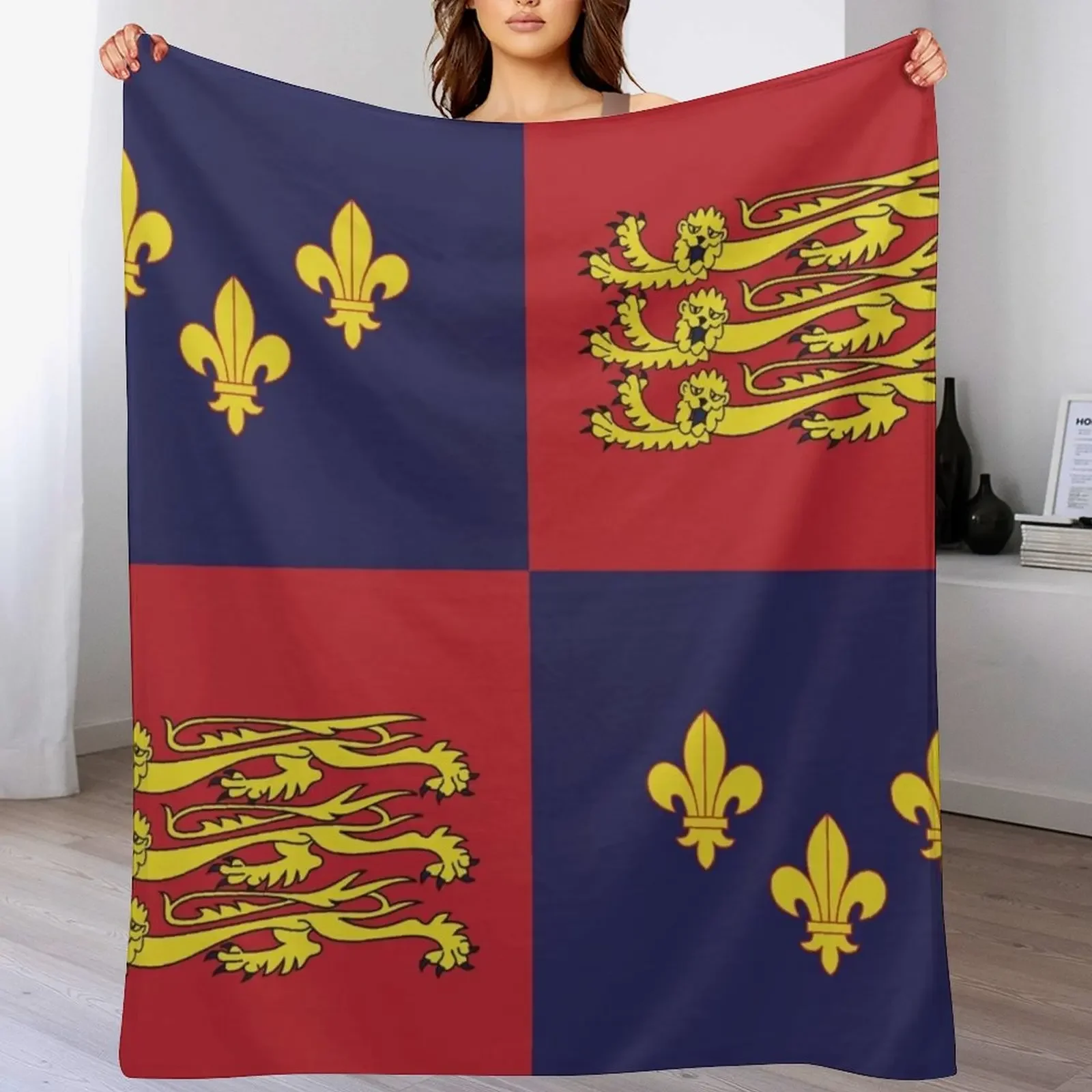 Royal Standard of England / Medieval Flag / 1406-1603 Throw Blanket Soft Breathable Blanket for Night Sleeping
Royal Standard of England / Medieval Flag / 1406-1603 Throw Blanket Soft Breathable Blanket for Night Sleeping
