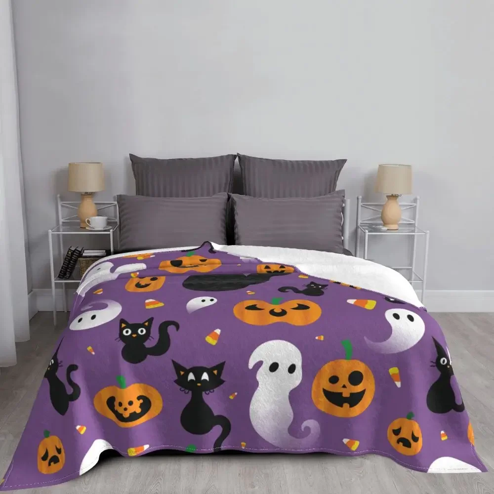 Halloween Cartoon Fleece Throw Blanket Pumpkin Ghost Cat Blanket for Bedding Office Lightweight Thin Plush Thin Quilt
Halloween Cartoon Fleece Throw Blanket Pumpkin Ghost Cat Blanket for Bedding Office Lightweight Thin Plush Thin Quilt