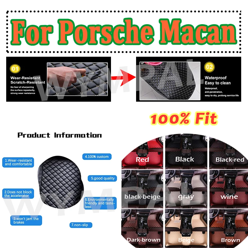 Luxury Car floor mats for Porsche Macan 2014 2015 2016 2017 2018 2019-2024 Custom auto foot Pads automobile carpet cover mats
Luxury Car floor mats for Porsche Macan 2014 2015 2016 2017 2018 2019-2024 Custom auto foot Pads automobile carpet cover mats