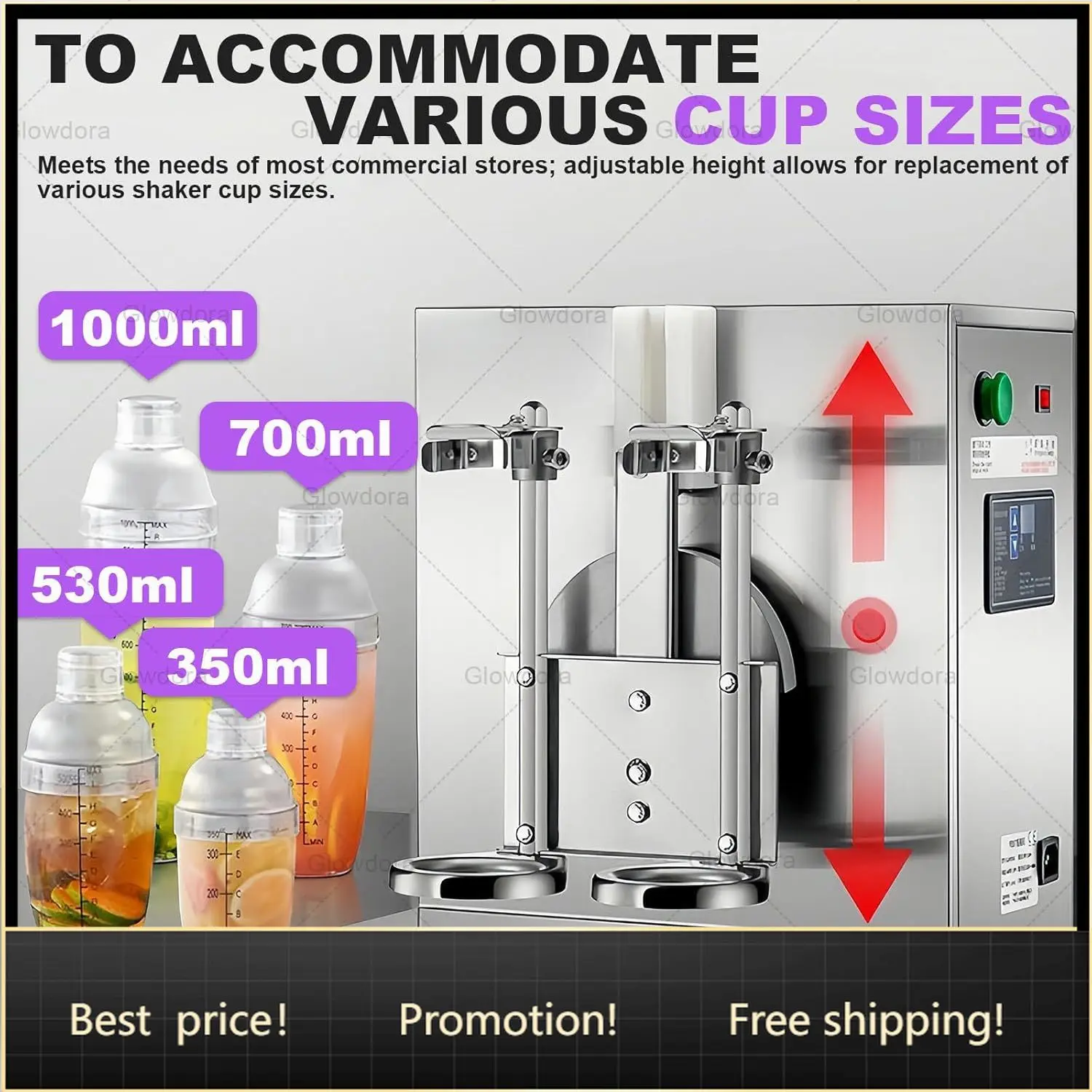 Milk Tea Shaking Machine, Electric Bubble Boba Shaker with Adjustable Speed and 0-120s Timer, Includes 2 Cups, for Commercial Be
Milk Tea Shaking Machine, Electric Bubble Boba Shaker with Adjustable Speed and 0-120s Timer, Includes 2 Cups, for Commercial Be