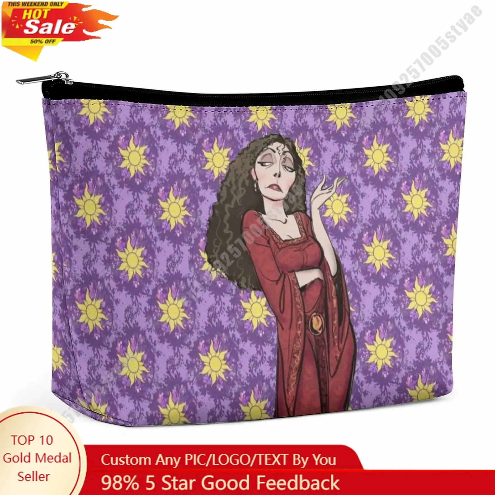 Mother Gothel Cosmetic Bag Disney Cartoon Role DIY Customized Graphic Design Personalized Creation Holiday Gift Cosmetic Storage
Mother Gothel Cosmetic Bag Disney Cartoon Role DIY Customized Graphic Design Personalized Creation Holiday Gift Cosmetic Storage