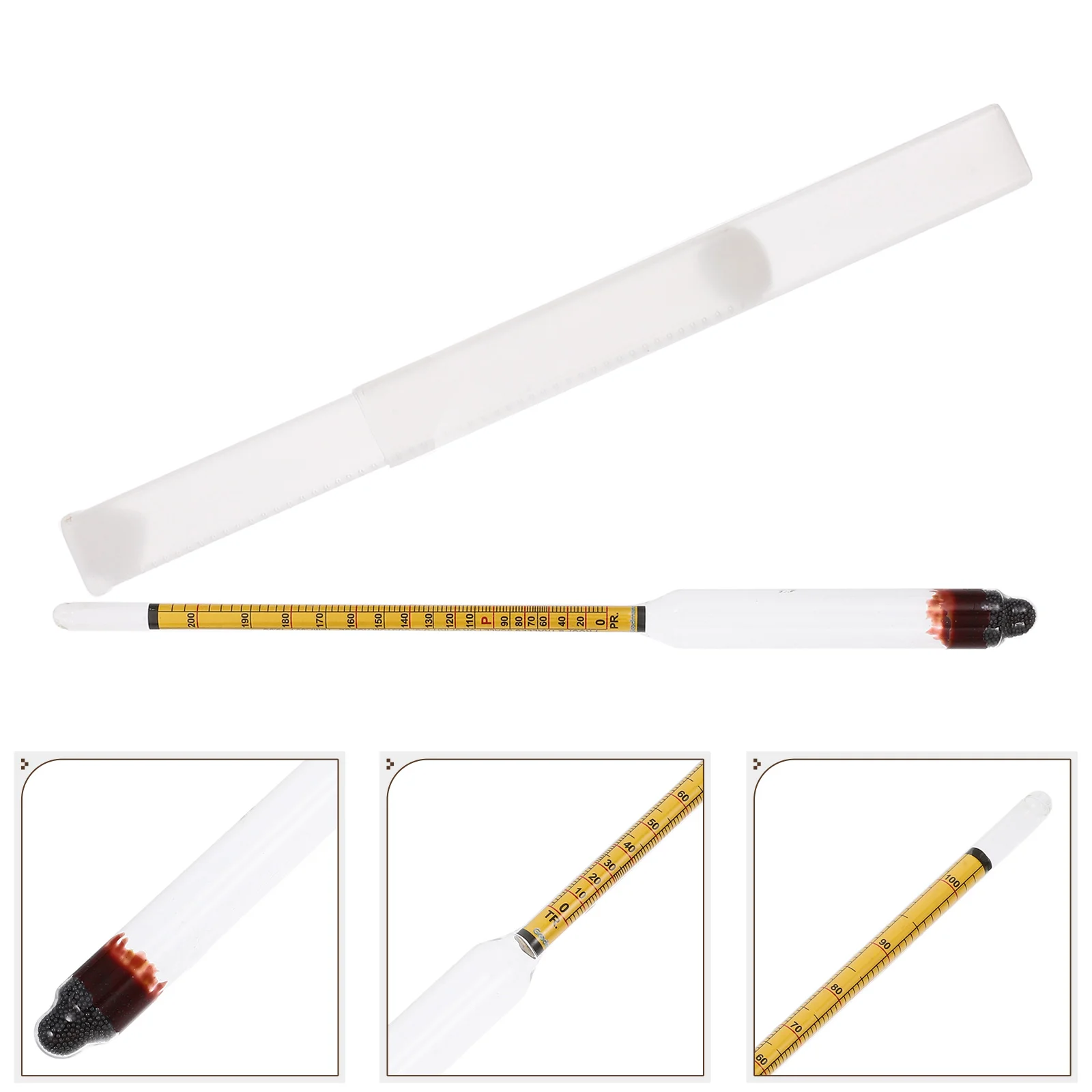 Concentration Meter 0 100 Degree Alcometer Yellow Scale Precision Alcohol Testing Tool for Baijiu Vodka for Spirits
Concentration Meter 0 100 Degree Alcometer Yellow Scale Precision Alcohol Testing Tool for Baijiu Vodka for Spirits