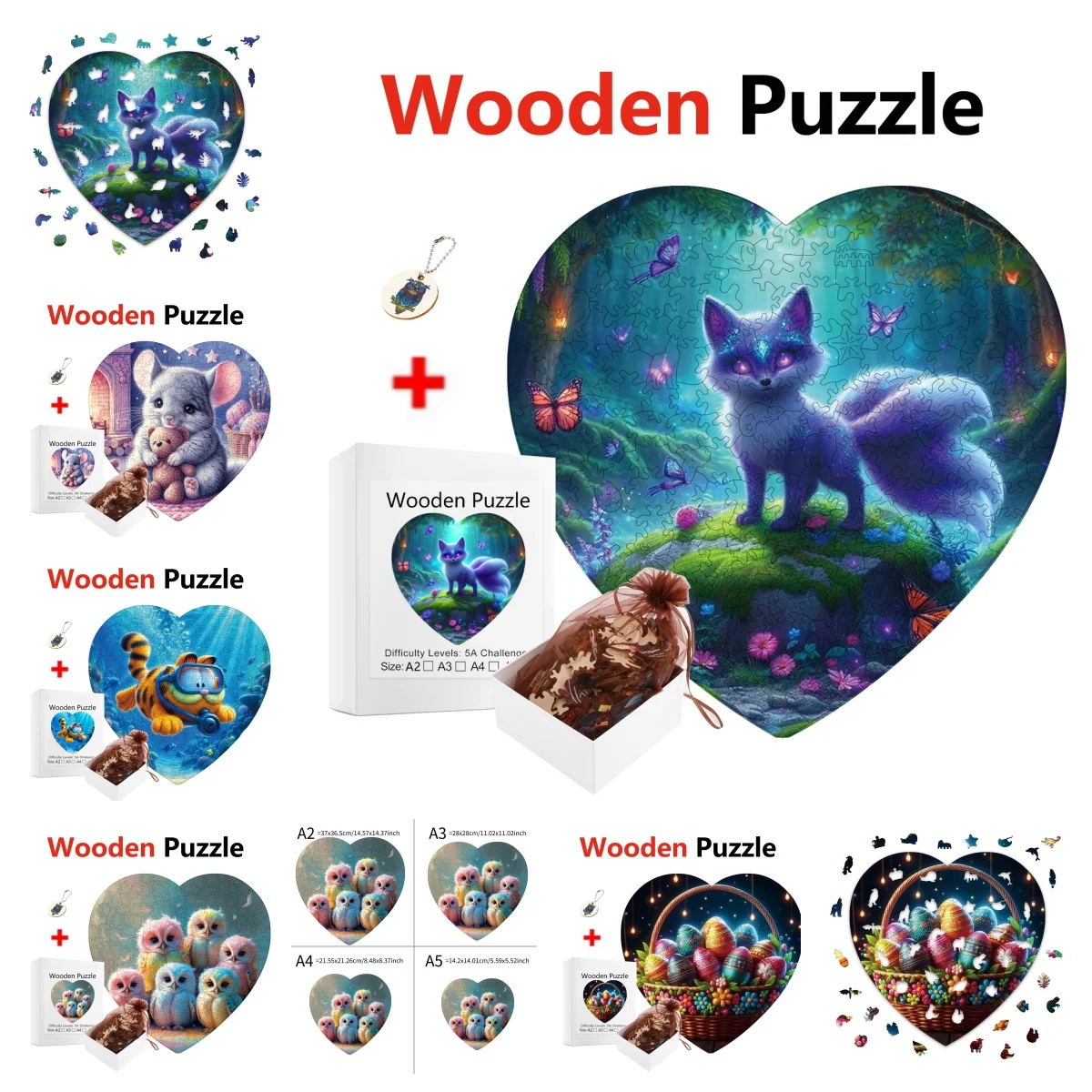 Fox Tiger Bird Animal Wooden Puzzle Halloween Christmas Birthday Gift Youth Family Game Challenge Your Brain
Fox Tiger Bird Animal Wooden Puzzle Halloween Christmas Birthday Gift Youth Family Game Challenge Your Brain
