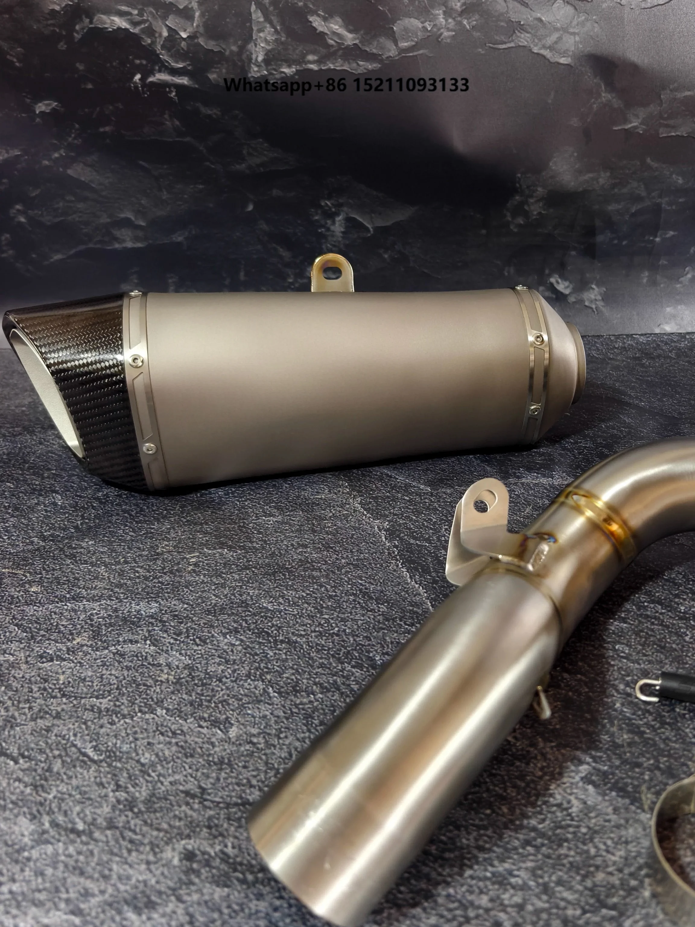 Exhaust Muffler Flame Exhaust Design-Black/Silver Motorcycle Exhaust
Exhaust Muffler Flame Exhaust Design-Black/Silver Motorcycle Exhaust
