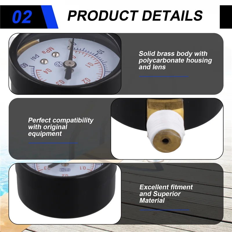 2Pcs ECX270861 Filter Pressure Gauge For Hayward Pro Series Sand Filter Model 1/4 Inch NPT Pool Gauge
2Pcs ECX270861 Filter Pressure Gauge For Hayward Pro Series Sand Filter Model 1/4 Inch NPT Pool Gauge