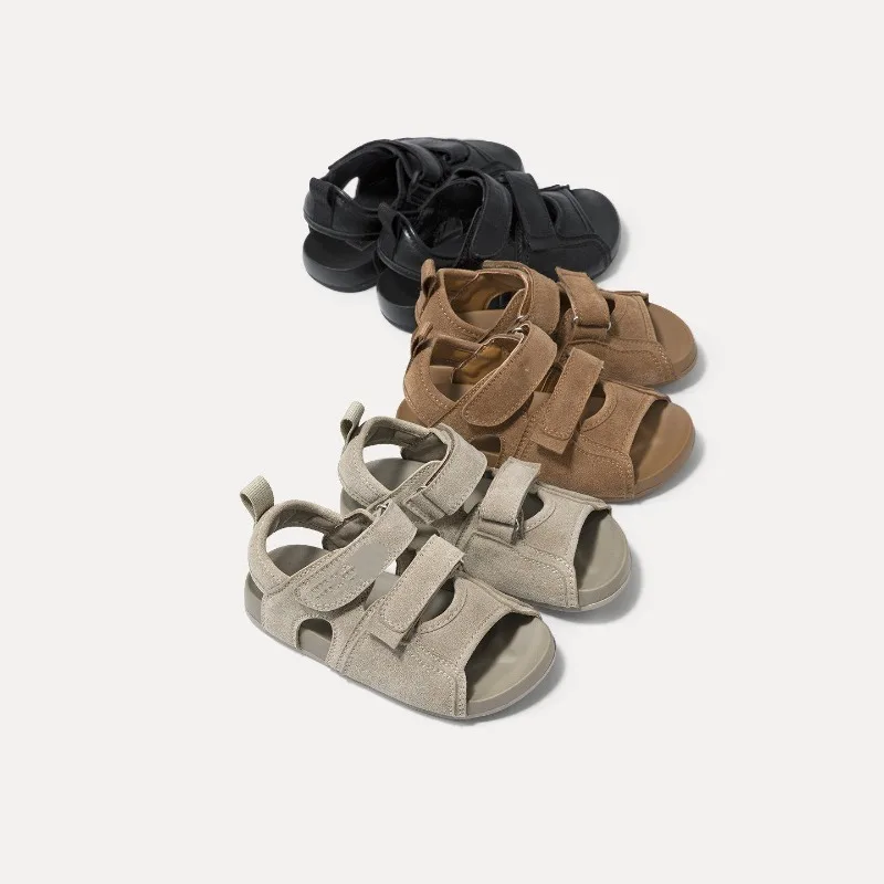 Summer Kids Suede Velcro Sandals, Soft Sole Non-slip Open Toe Casual Outdoor Footwear for Toddler Boys Girls
Summer Kids Suede Velcro Sandals, Soft Sole Non-slip Open Toe Casual Outdoor Footwear for Toddler Boys Girls