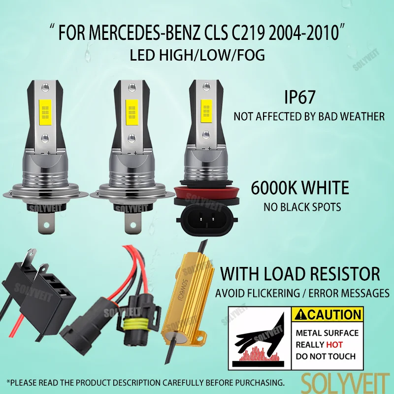 Светодиоды для ярче освещенных ночей: полный комплект с резисторами для Mercedes-Benz CLS C219 2004 2005 2006 2007 2008-2010
Светодиоды для ярче освещенных ночей: полный комплект с резисторами для Mercedes-Benz CLS C219 2004 2005 2006 2007 2008-2010