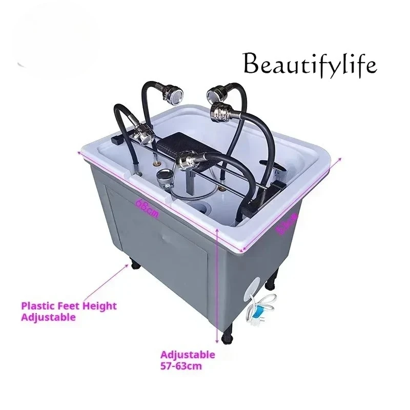 Water circulation scalp therapy, fumigation and health shampoo basin seat can be connected to the massage bed for use
Water circulation scalp therapy, fumigation and health shampoo basin seat can be connected to the massage bed for use