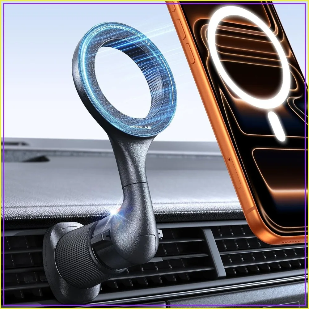 40 Strong Magnets MagSafe Car Mount, 360° Rotation Air Vent Magnetic Phone Holder, Double Metal Hook for iPhone 16 15 Pro Max S26 Ultra S25
40 Strong Magnets MagSafe Car Mount, 360° Rotation Air Vent Magnetic Phone Holder, Double Metal Hook for iPhone 16 15 Pro Max S26 Ultra S25