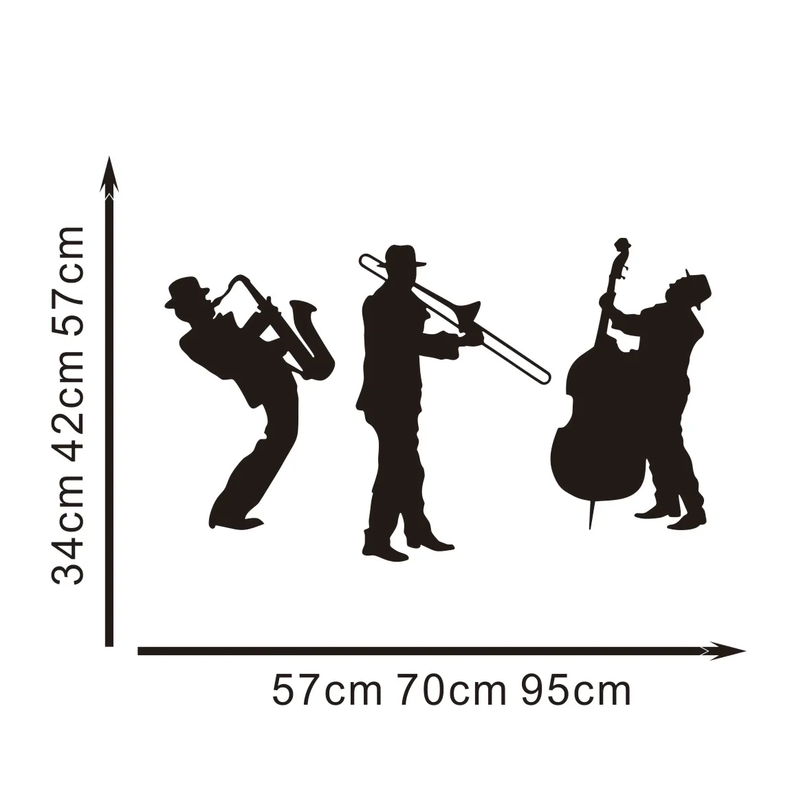Stylish Vinyl Wall Decal for Home Music Room - Vintage Jazz Theme with Musical Instruments, Band Musicians and Concert Art
Stylish Vinyl Wall Decal for Home Music Room - Vintage Jazz Theme with Musical Instruments, Band Musicians and Concert Art
