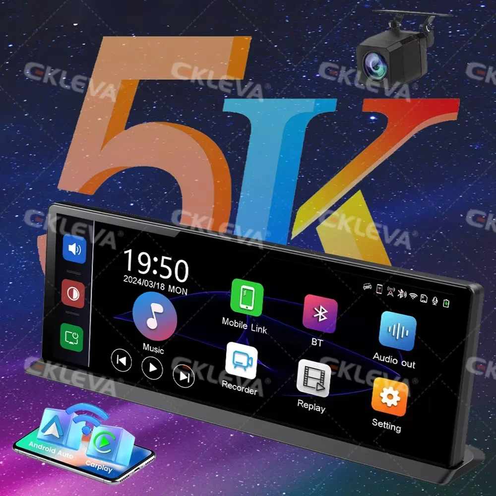 EKLEVA 5K Dash Cam GPS 11.3" Touch Screen Car Camera 5G WiFi Wireless CarPlay & Android Auto Loop Recording Navigation DVR
EKLEVA 5K Dash Cam GPS 11.3" Touch Screen Car Camera 5G WiFi Wireless CarPlay & Android Auto Loop Recording Navigation DVR