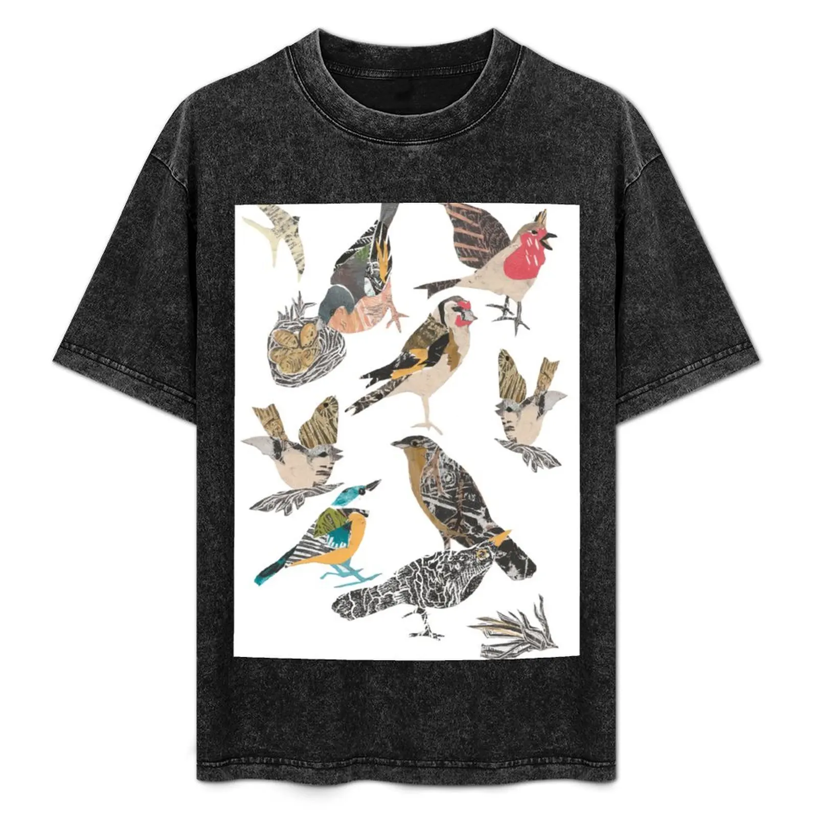 Lino Cut Garden Bird Collage T-Shirt Vintage Print Crew Neck Tee
Lino Cut Garden Bird Collage T-Shirt Vintage Print Crew Neck Tee