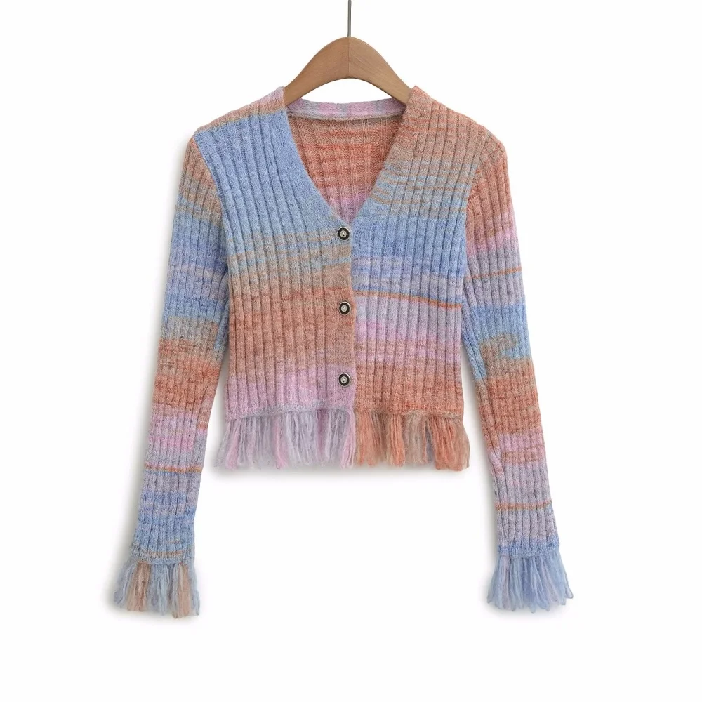 UNIZERA women's fashion design tassel edge V-neck knitted cardigan spring and autumn new casual women's clothing
UNIZERA women's fashion design tassel edge V-neck knitted cardigan spring and autumn new casual women's clothing