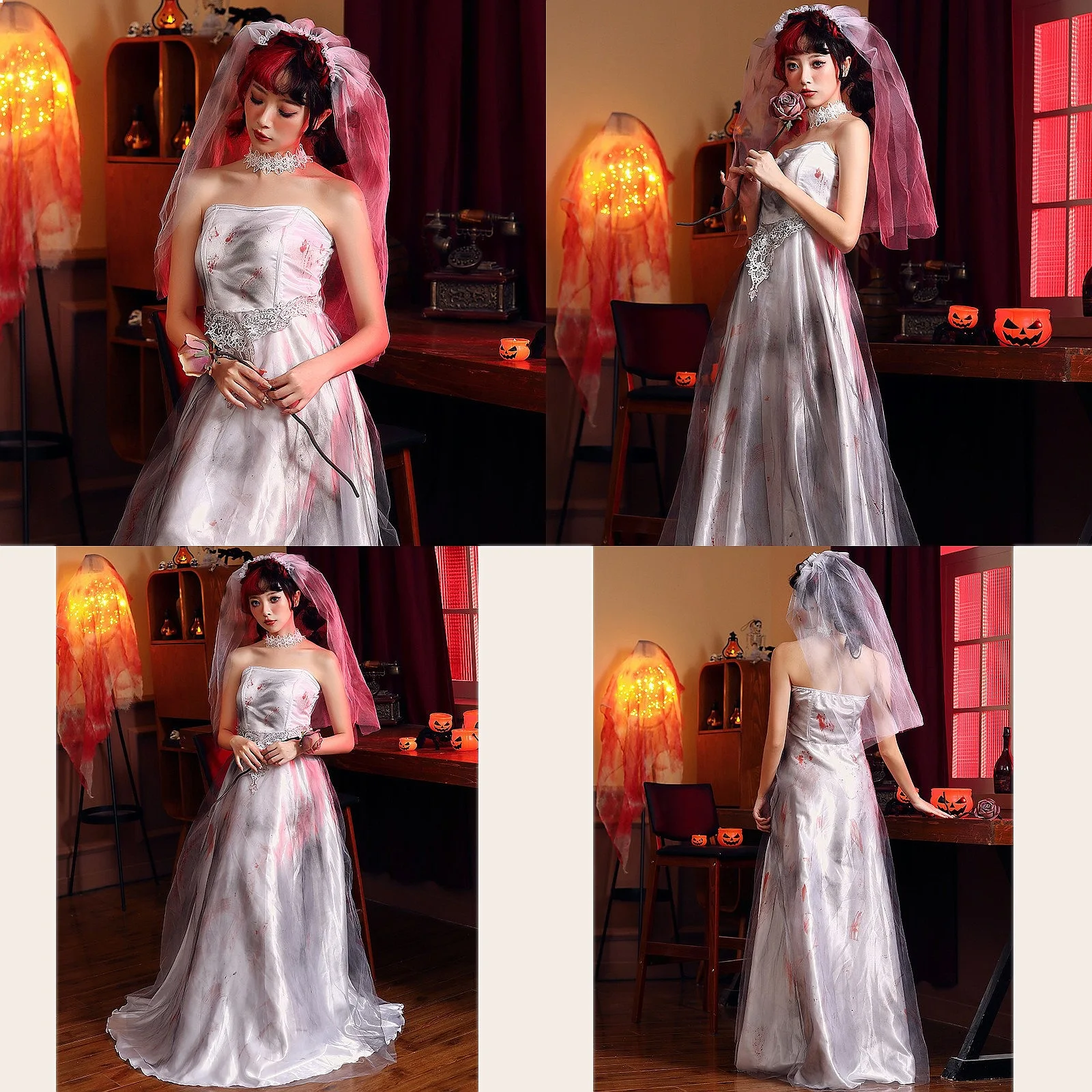 Halloween White Ghost Bride Costume Mummy Long Dress Art Photo Prop
Halloween White Ghost Bride Costume Mummy Long Dress Art Photo Prop