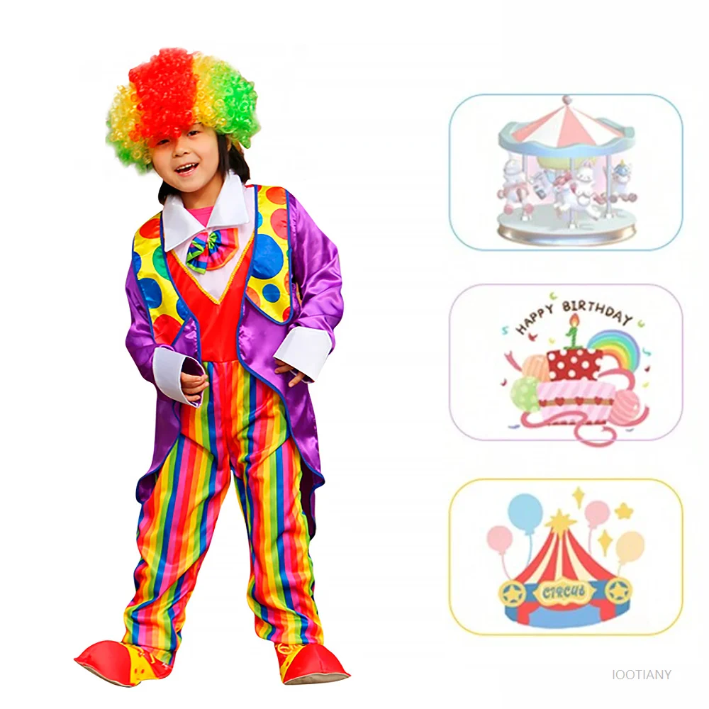 Clown Circus Role Play Purple Tuxedo Costume Joker Boys And Girls Clown Costume Role Play Costume Suitable For Height 110-140 Cm
Clown Circus Role Play Purple Tuxedo Costume Joker Boys And Girls Clown Costume Role Play Costume Suitable For Height 110-140 Cm