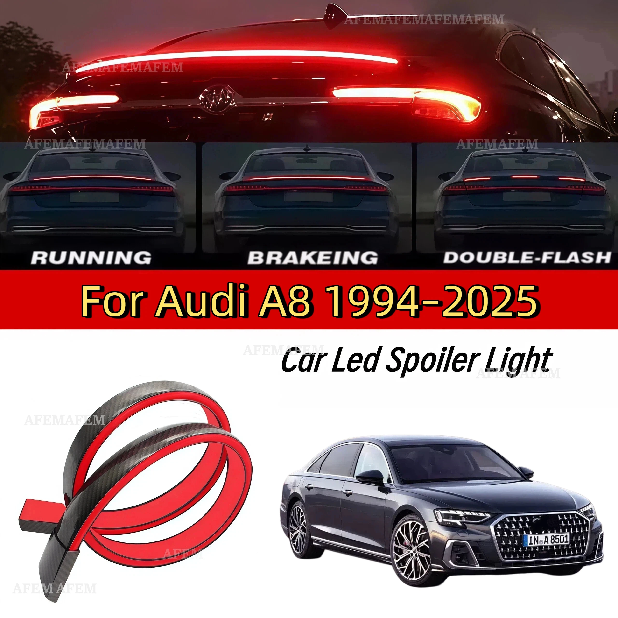 Car LED RearSpoiler For Audi A8 1994-2025 Car Trunk Lip Kit Racing Roof Wingwith AutoTurn Signal Tail Light Warning Lamp
Car LED RearSpoiler For Audi A8 1994-2025 Car Trunk Lip Kit Racing Roof Wingwith AutoTurn Signal Tail Light Warning Lamp