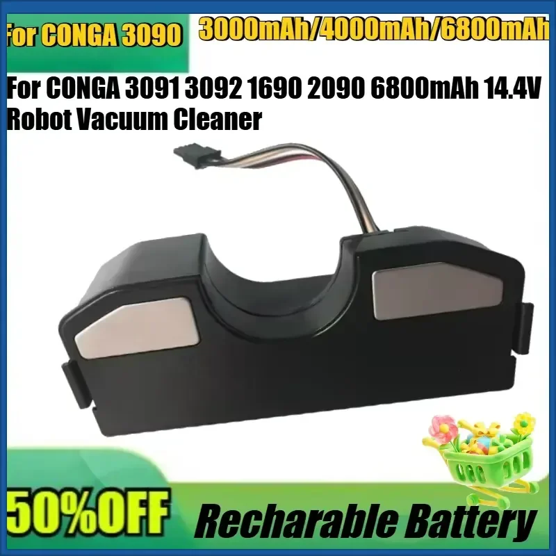 For Conga 3090 Cecotec Replacement for CONGA 3091 3092 1690 2090 6800mAh 14.4V Robot Vacuum Cleaner Accessories Spare Parts
For Conga 3090 Cecotec Replacement for CONGA 3091 3092 1690 2090 6800mAh 14.4V Robot Vacuum Cleaner Accessories Spare Parts