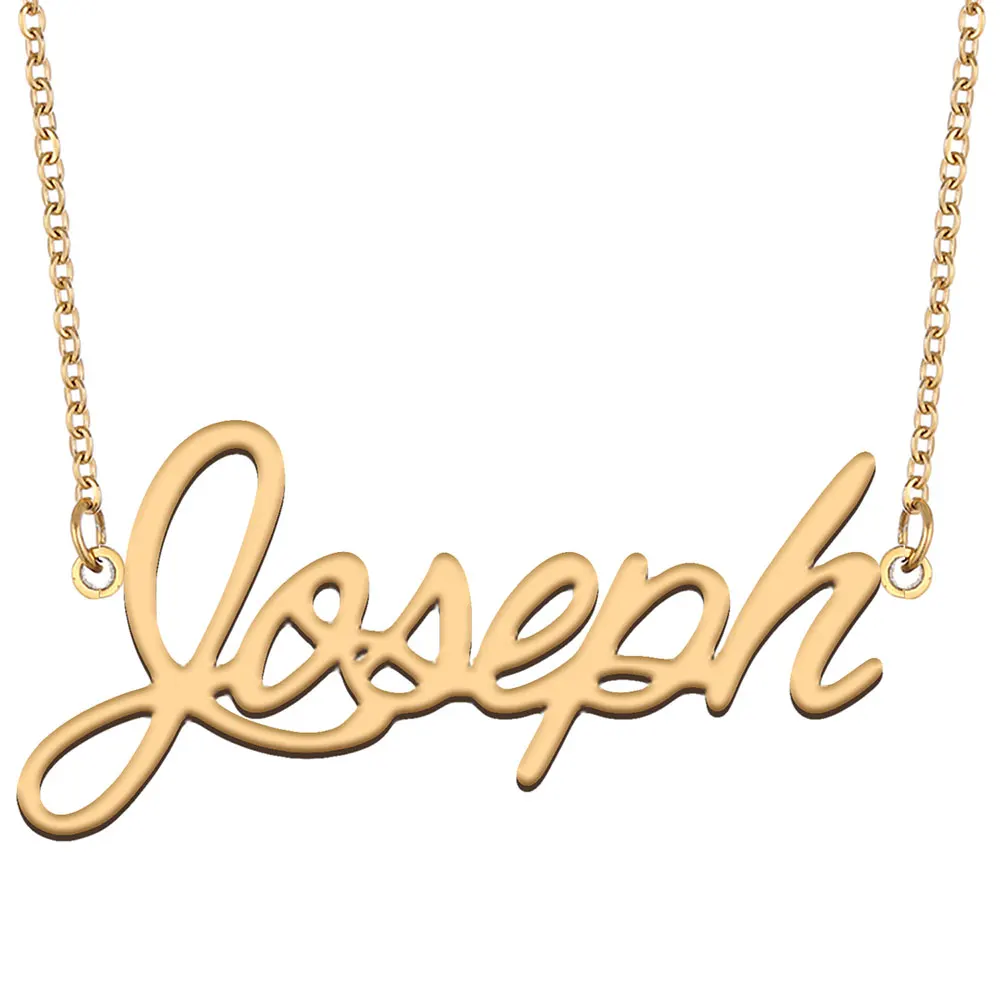 Joseph Name ожерелье для женщин ювелирные изделия из нержавеющей стали золотой цвет кулон-табличка с именем ожерелье Para Mujer буквенный чокер
Joseph Name ожерелье для женщин ювелирные изделия из нержавеющей стали золотой цвет кулон-табличка с именем ожерелье Para Mujer буквенный чокер