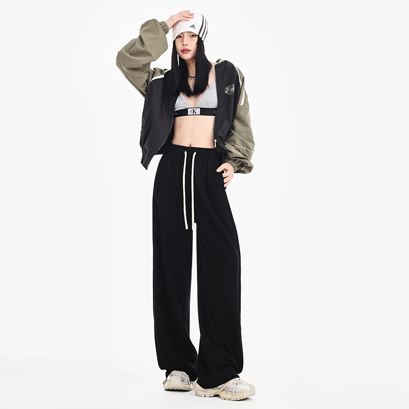 Popular banana pants with three-dimensional cut, American high street style, versatile, slimming, drawstring high-waisted wide-l
Popular banana pants with three-dimensional cut, American high street style, versatile, slimming, drawstring high-waisted wide-l
