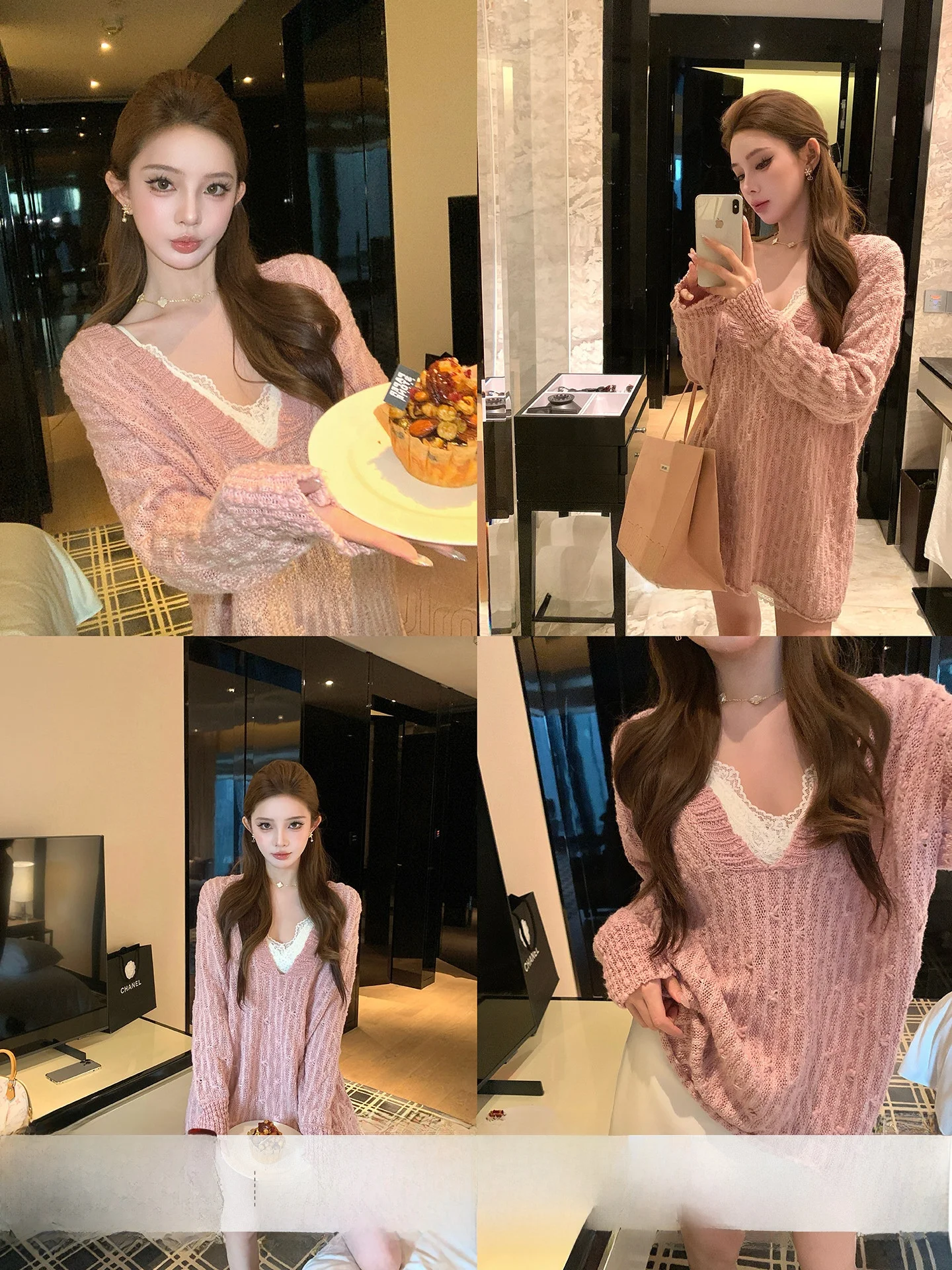 Loose V-Ne Knitted Sweater Women's Pink Hollow out Spring New Lazy Sle Versatile Sweater Top Commute Sle Online Exclusive
Loose V-Ne Knitted Sweater Women's Pink Hollow out Spring New Lazy Sle Versatile Sweater Top Commute Sle Online Exclusive